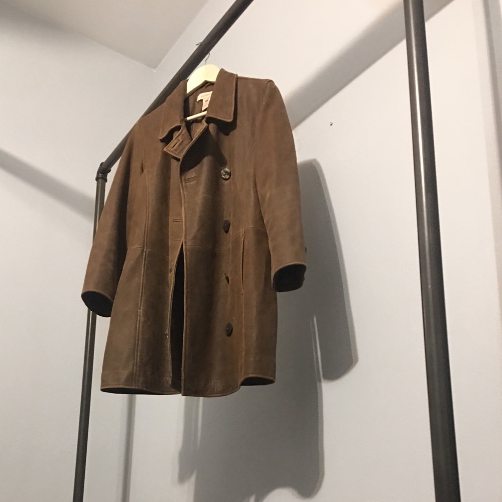 Sundance Weathered Leather Peacoat